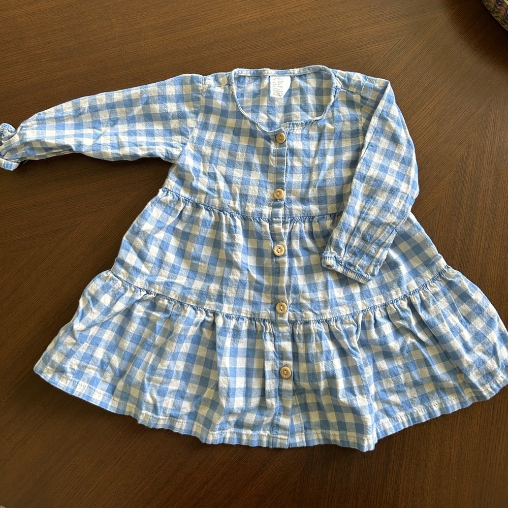 Gingham Long Sleeve Dress